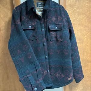 JACHS New York fuzzy sherpa flannel coat (read description)